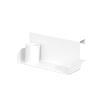 Подвесная полка со стаканом (белый муар)